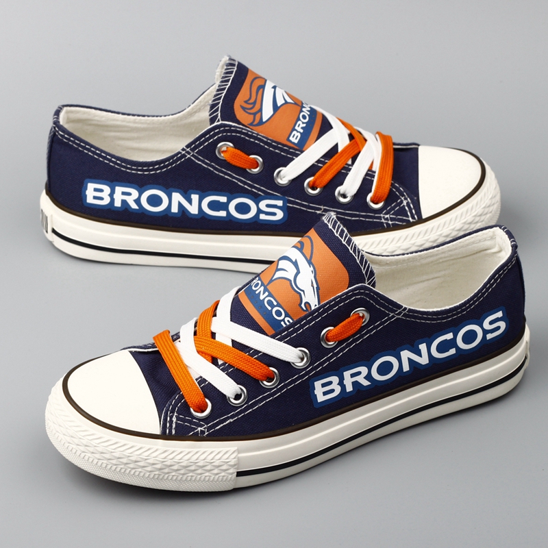 Women's NFL Denver Broncos Repeat Print Low Top Sneakers 003